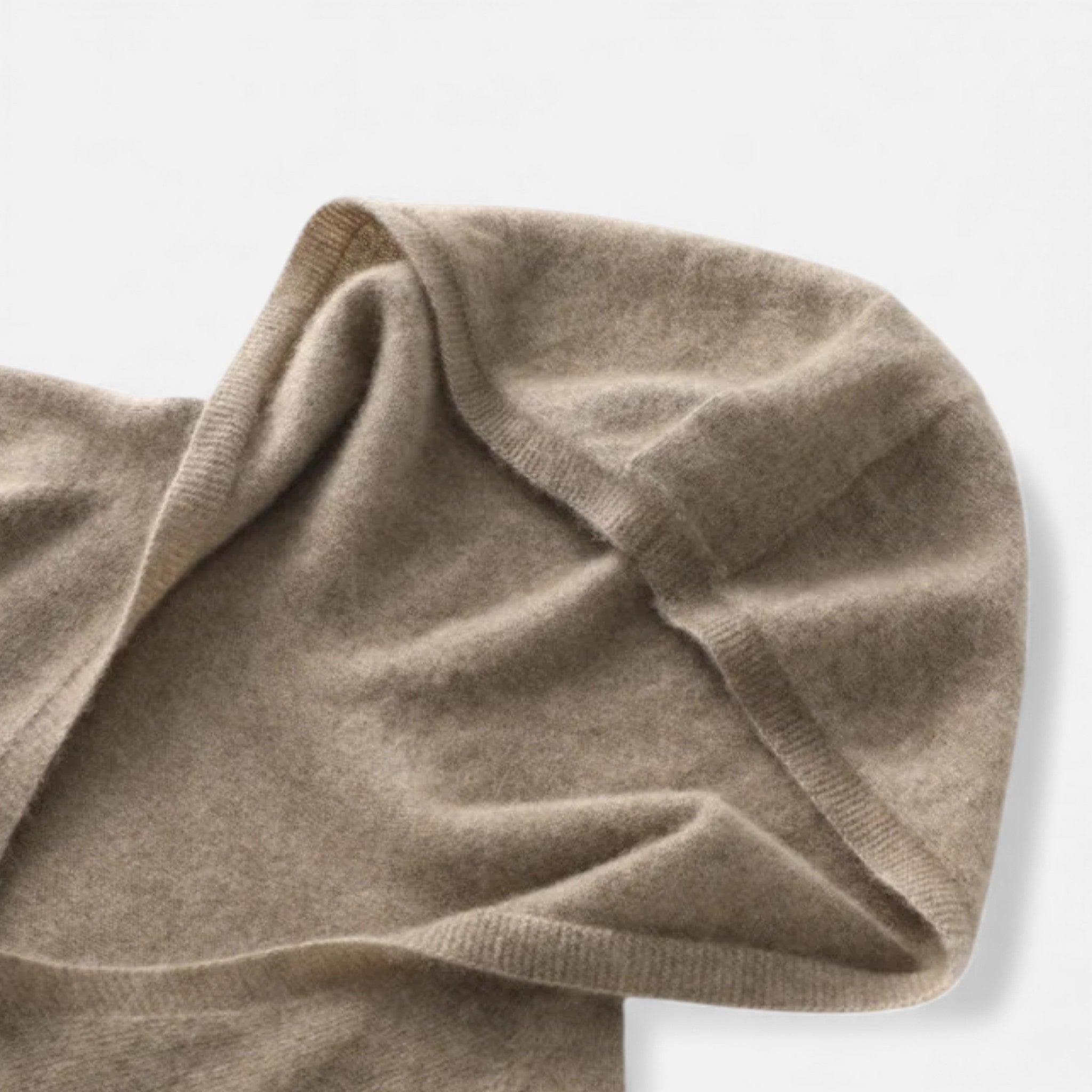 Sudadera de Lana Tejida con Cuello en V para Mujeres