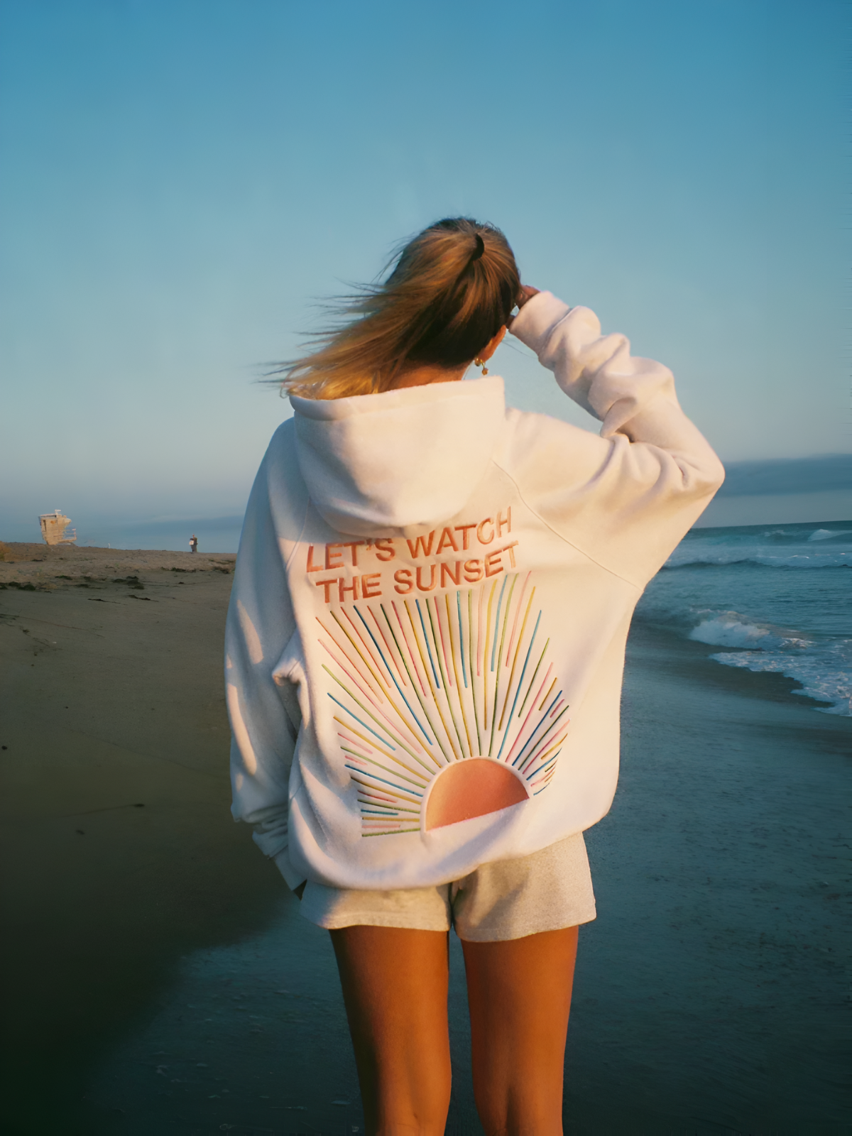 Sudadera Oversize con Gráfica 'Let`s Watch the Sunset`