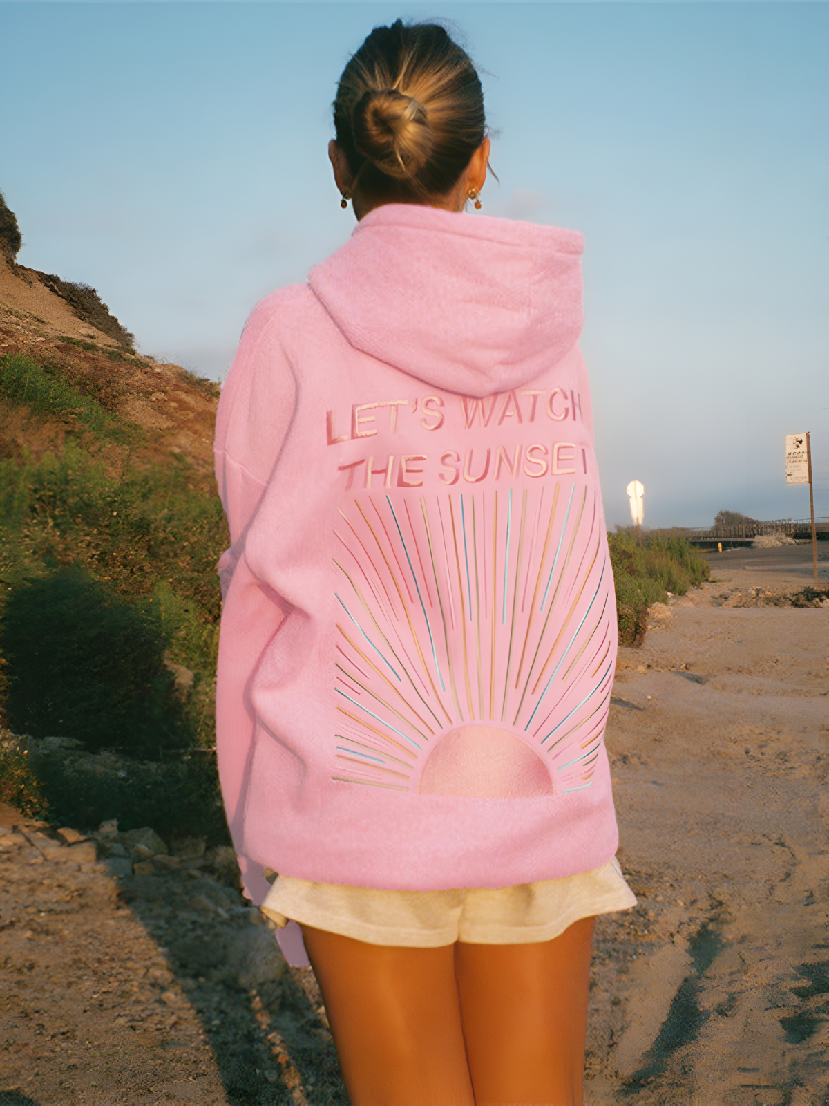 Sudadera Oversize con Gráfica 'Let`s Watch the Sunset`