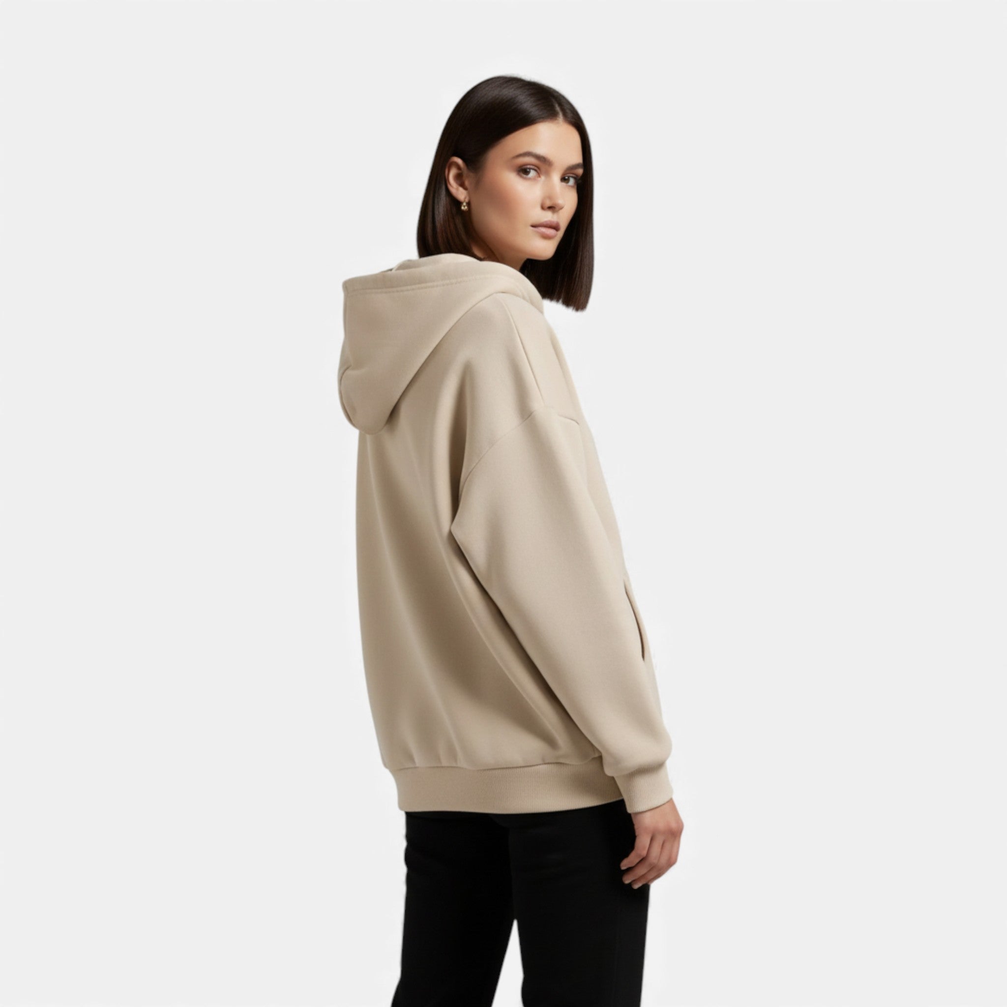 Sudadera de punto con cremallera para mujer
