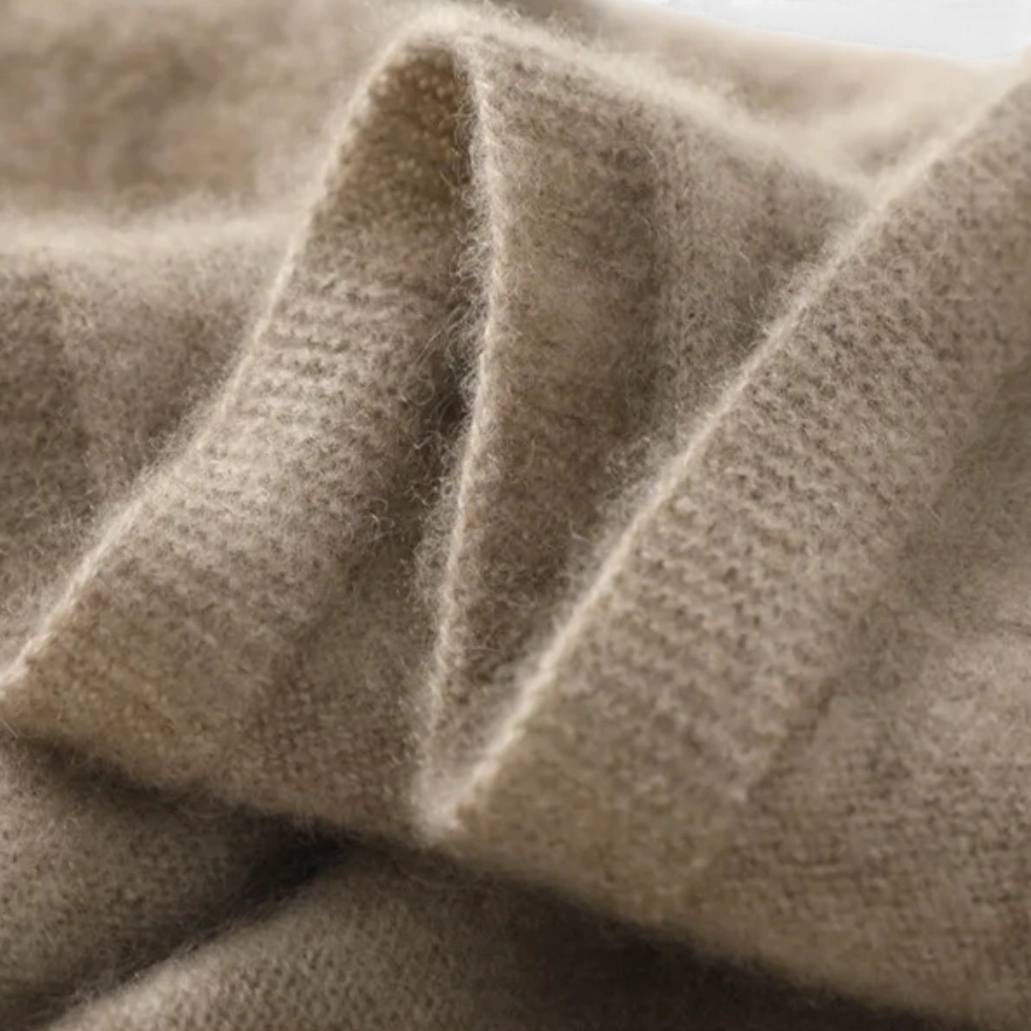 Sudadera de Lana Tejida con Cuello en V para Mujeres