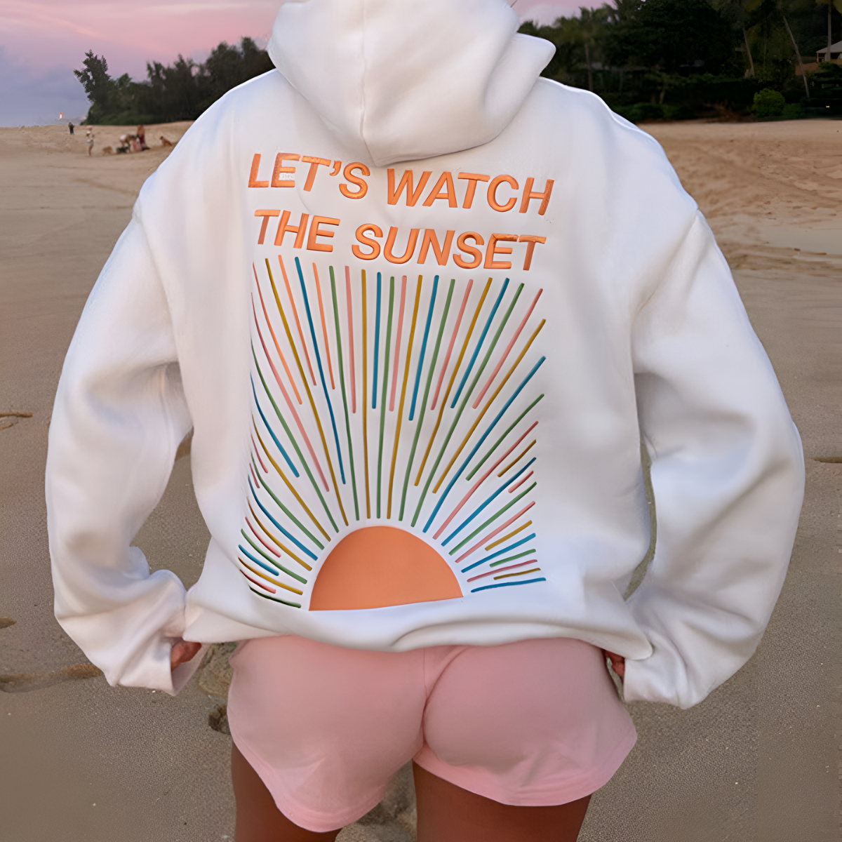 Sudadera Oversize con Gráfica 'Let`s Watch the Sunset`