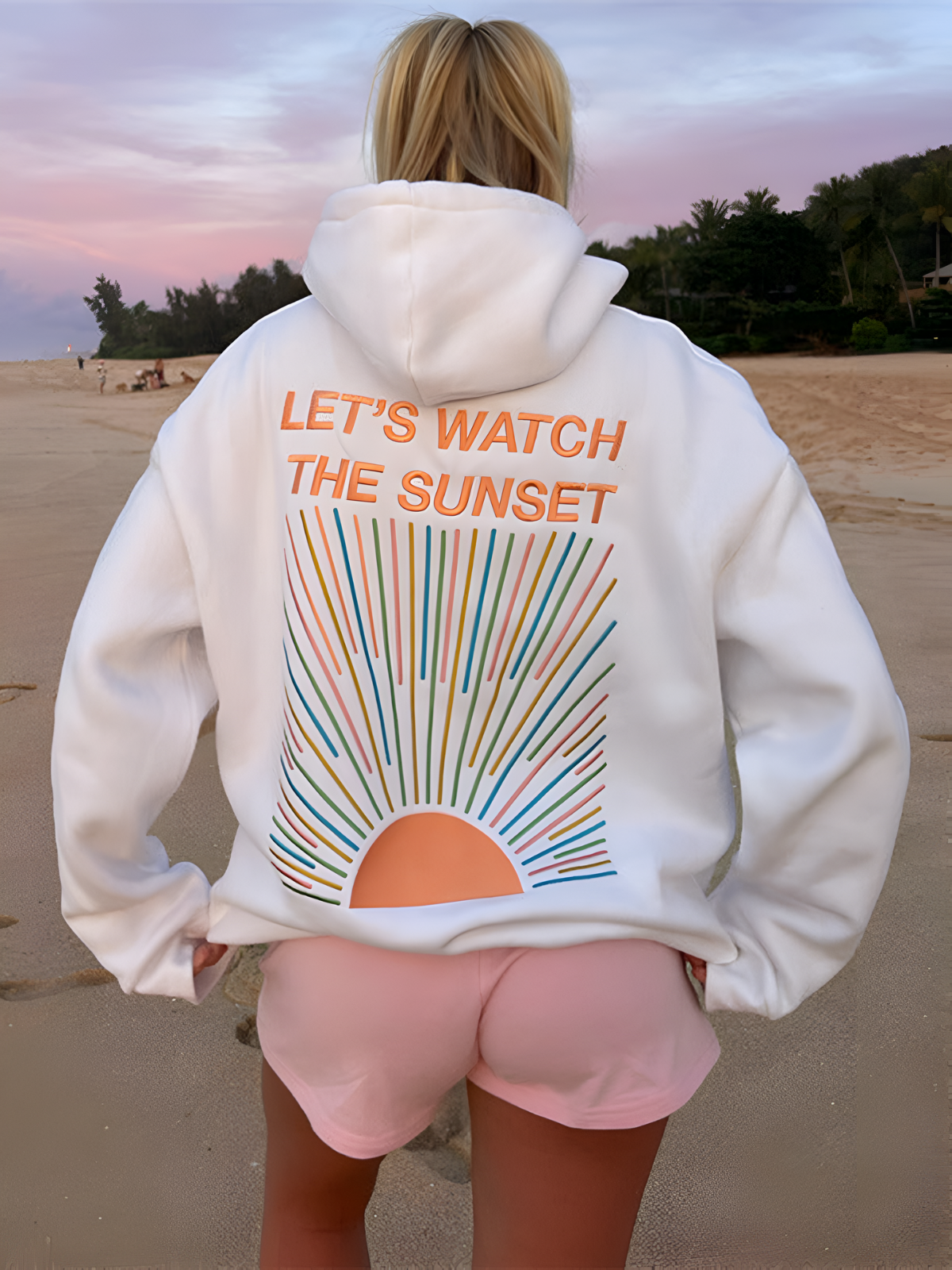 Sudadera Oversize con Gráfica 'Let`s Watch the Sunset`