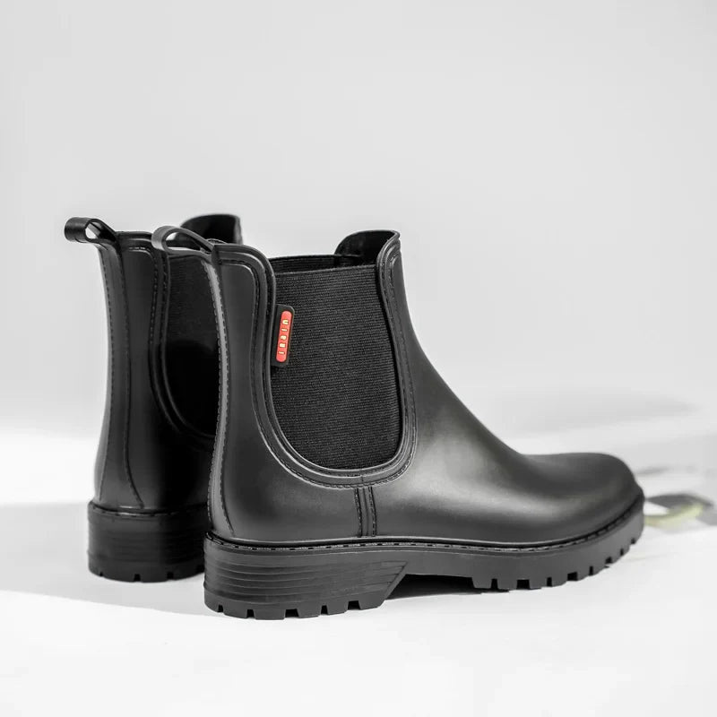 Botines de lluvia Chelsea para mujer, impermeables y con suela de goma antideslizante