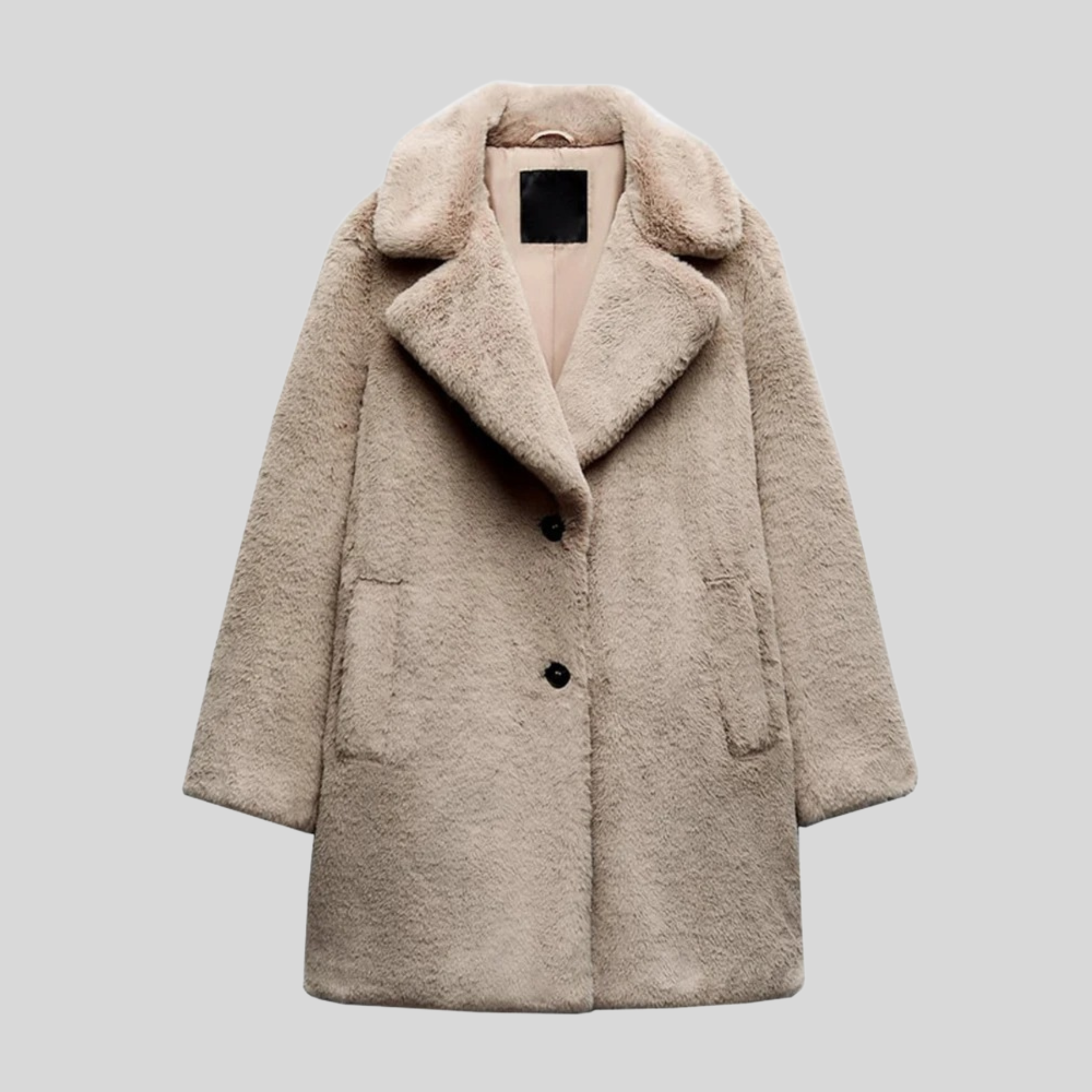 Abrigo Oversized de Invierno para Mujeres en Piel Sintética