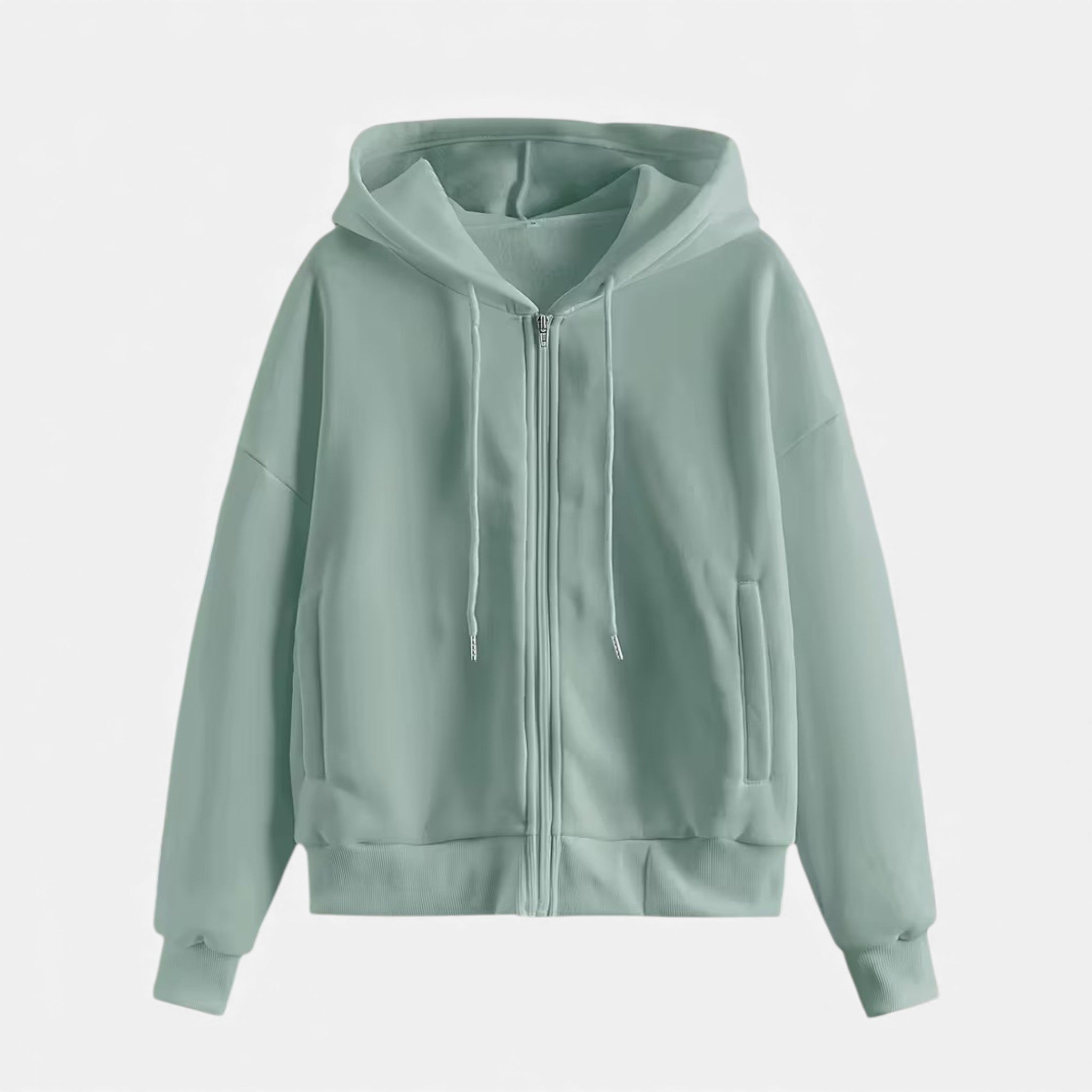 Sudadera de punto con cremallera para mujer
