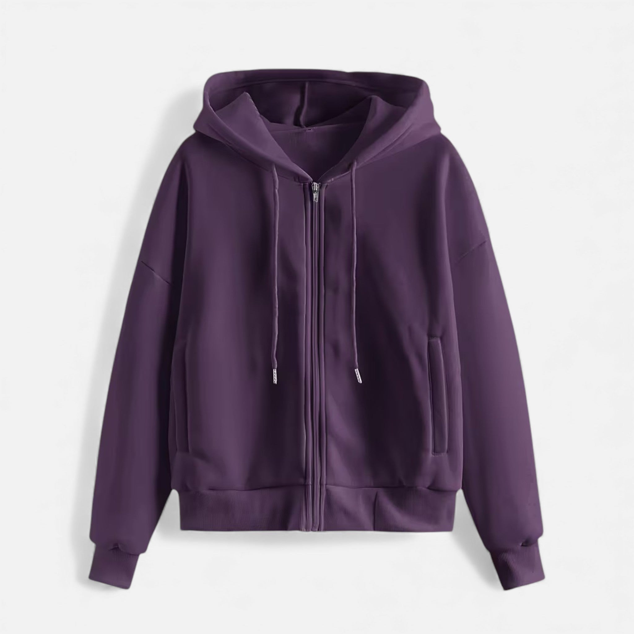Sudadera de punto con cremallera para mujer